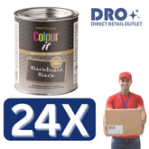 24X - Paint Factory Blackboard Black Paint Tin 300ml